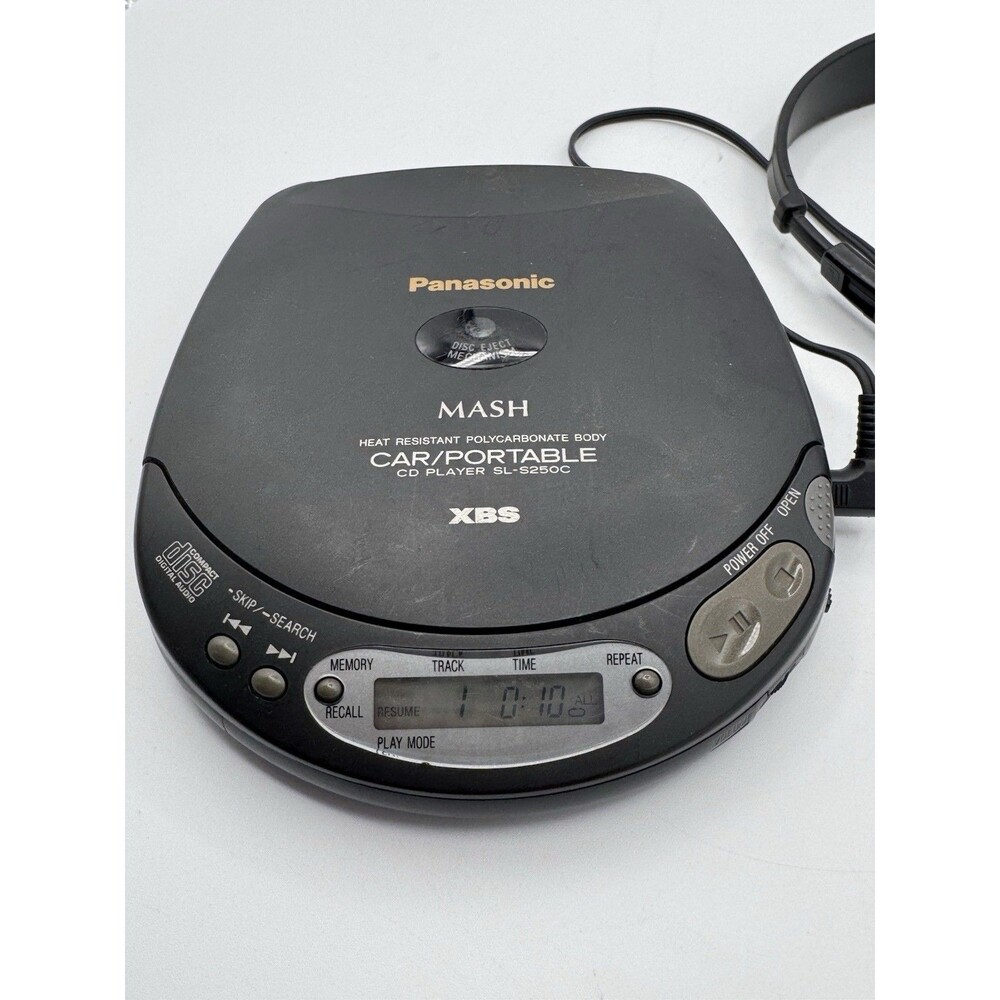 Panasonic SL-S250C Portable CD Player XBS MASH Tested w/ XBS Headphones